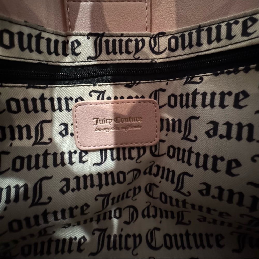 SOLD!!! Juicy Couture Pastel Pink Ombre Gold Heart Chain Purse Crossbody - Picture 10 of 13